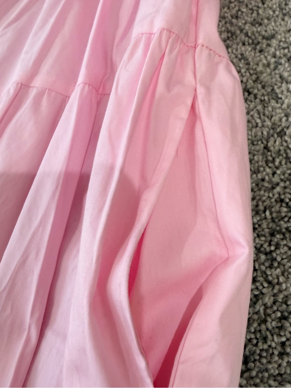 Zara Baby Pink 100% Cotton Collared Belted Shirt Dress Maxi Resort Women’s XS - Picture 7 of 15